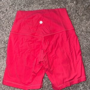 Lululemon Women’s High-Rise Pink  Bike Shorts